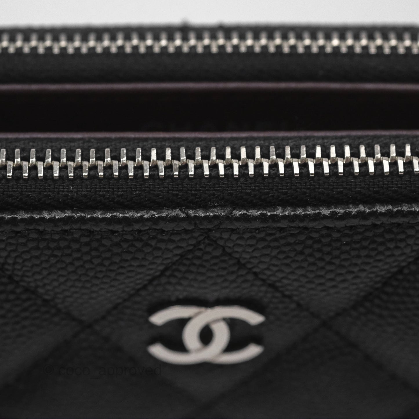 Chanel Clutch with Chain Black Caviar Silver Hardware