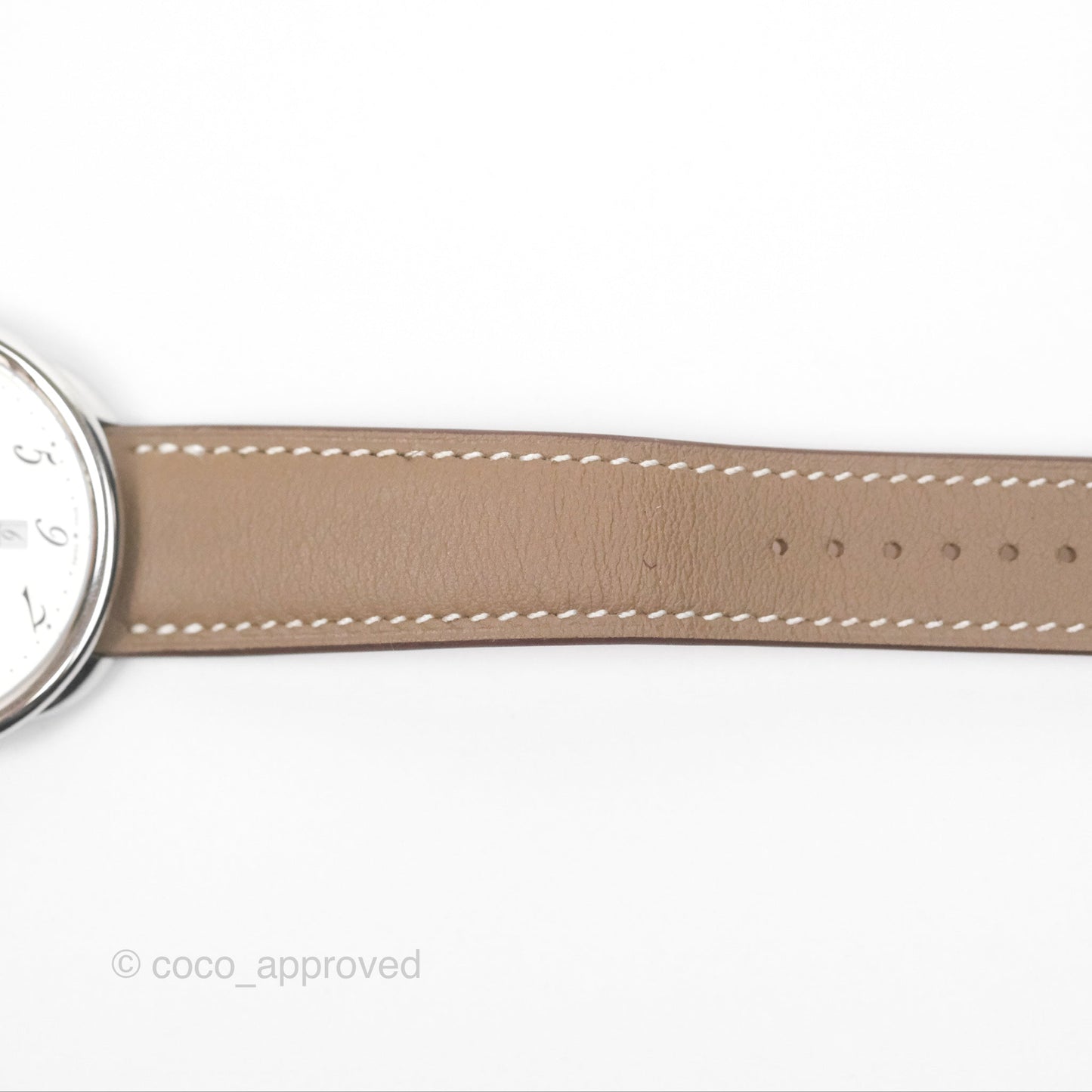 Hermès Montre Arceau Watch 40mm Etoupe Palladium Hardware