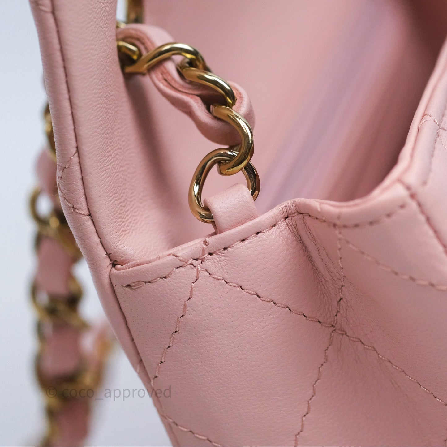 Chanel Quilted Mini Rectangular Flap Pink Lambskin Gold Hardware