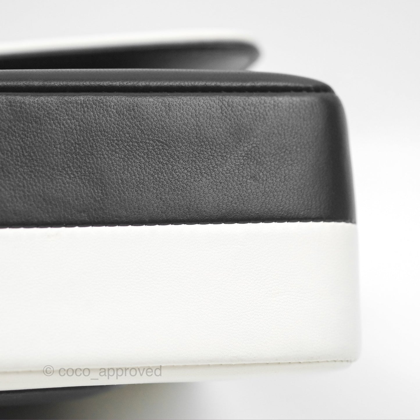Chanel Medium Flap Black & White Lambskin Gold Hardware