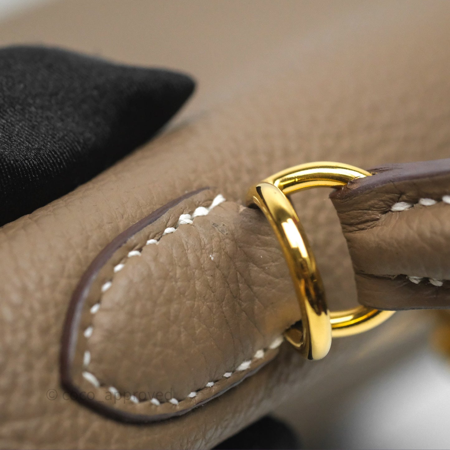 Hermès Retourne Kelly 25 Etoupe 18 Togo Gold Hardware