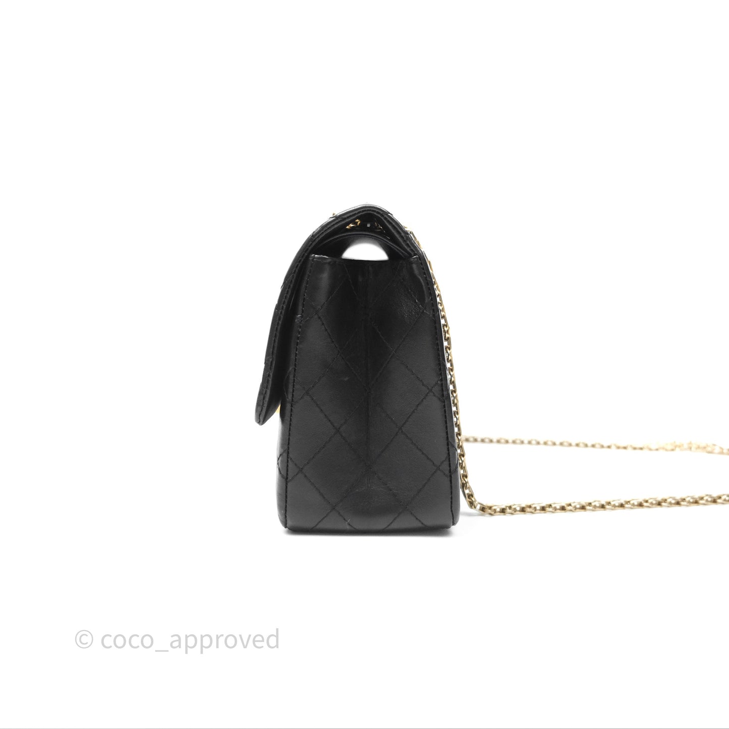 Chanel Quilted Reissue 226 Aged Calfskin Black Gold Hardware