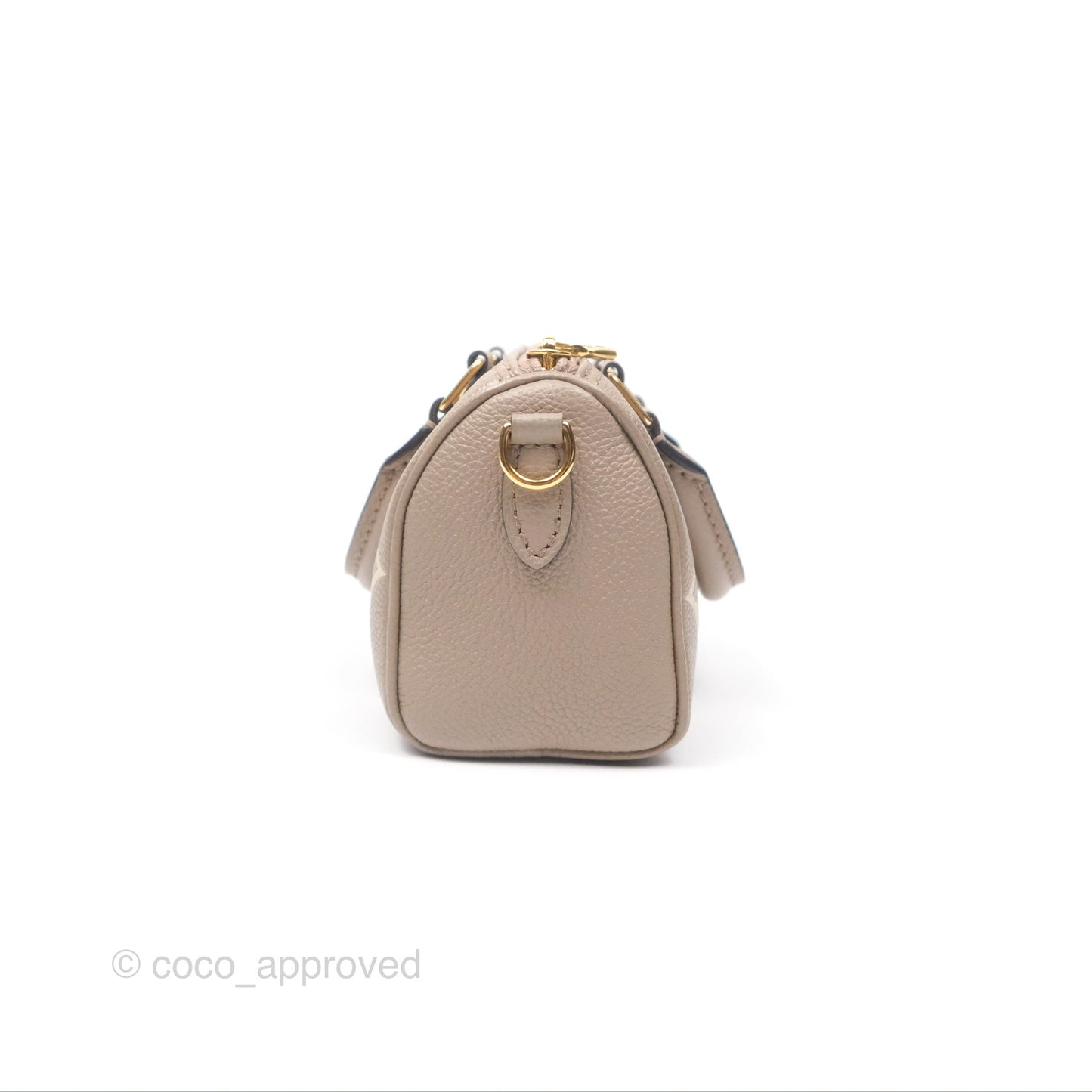 Louis Vuitton Nano Speedy Monogram Empreinte Dove/Cream