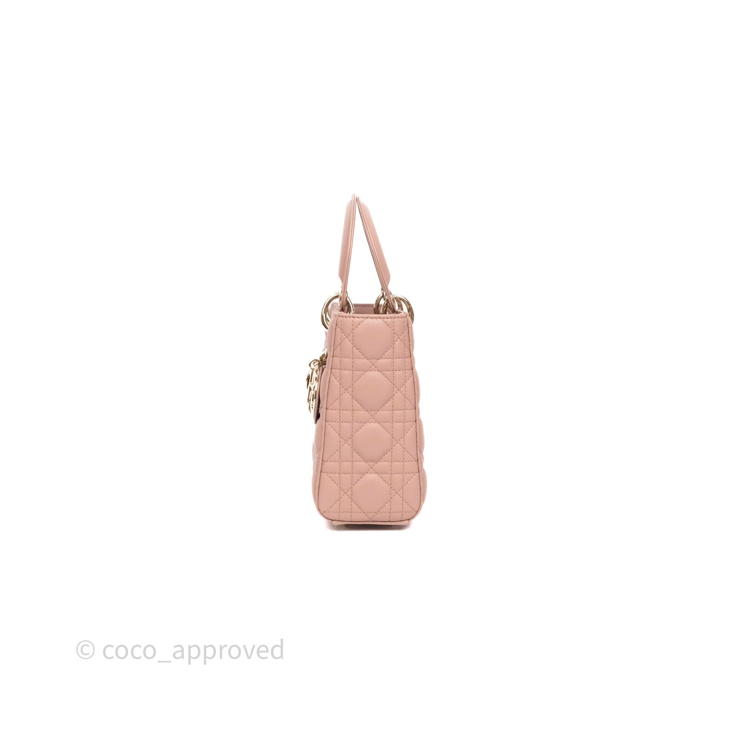 Christian Dior Small Lady Dior My ABCDior Bag Blush Cannage Lambskin
