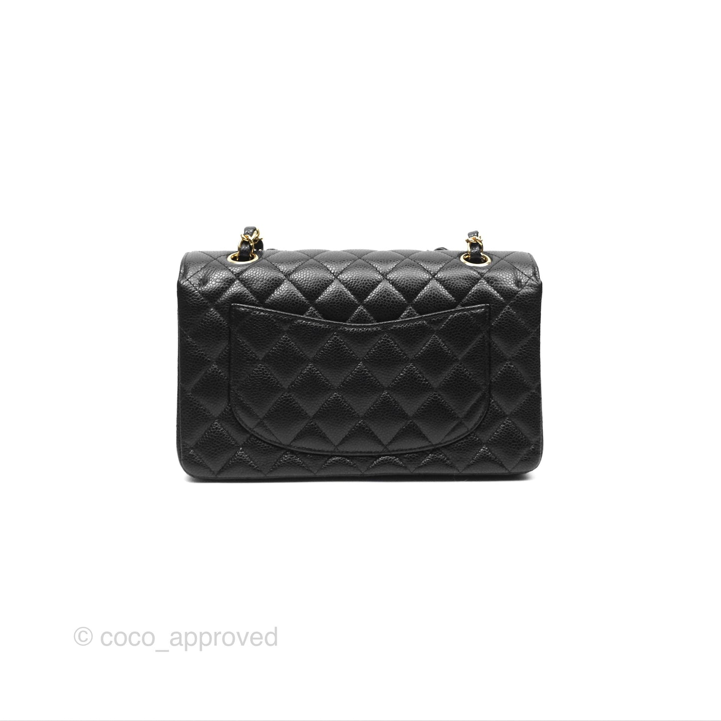 Chanel Small S/M Classic Flap Quilted Black Caviar Gold Hardware