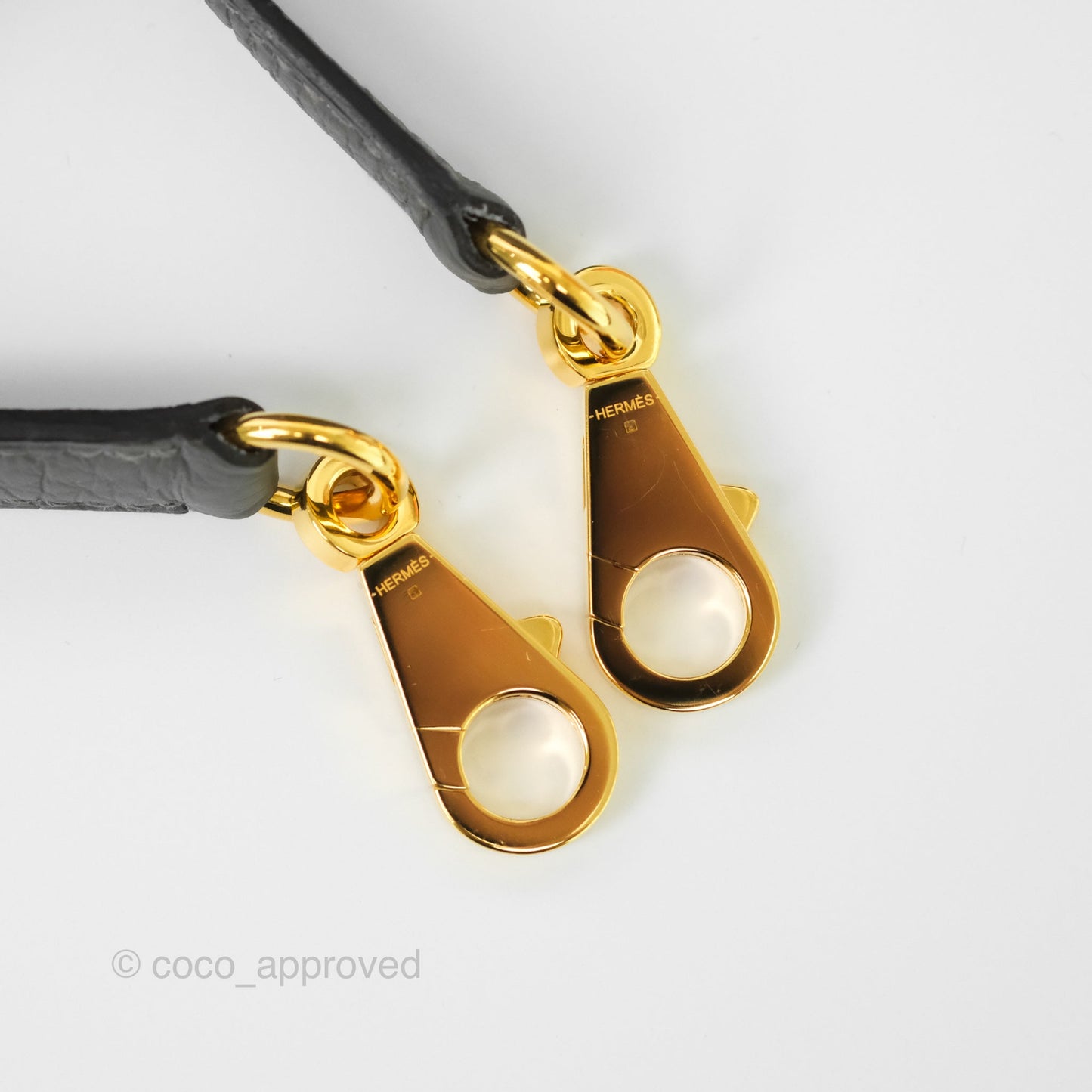 Hermès Kelly 28 Retourne Gris Meyer 0L Clemence Gold Hardware