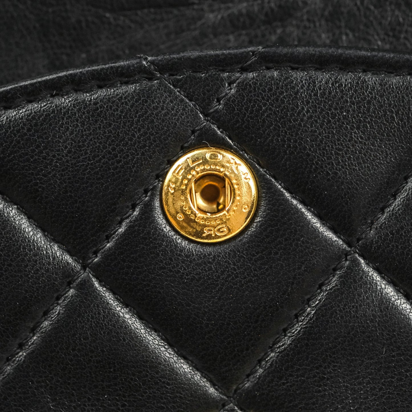 Chanel Vintage Medium Double Flap Black Lambskin 24K Gold Hardware