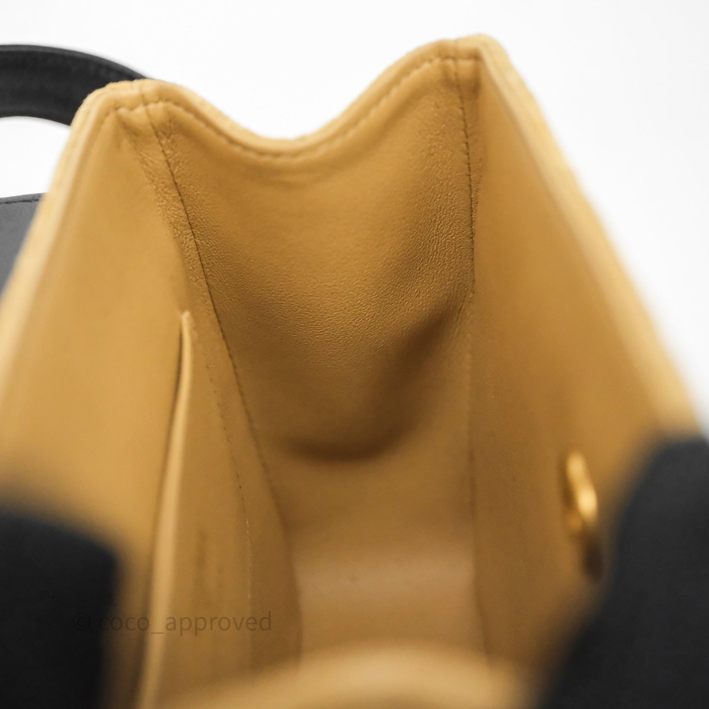 Chanel Mini Flap Bag Camel Suede/ Black Lambskin Gold Hardware
