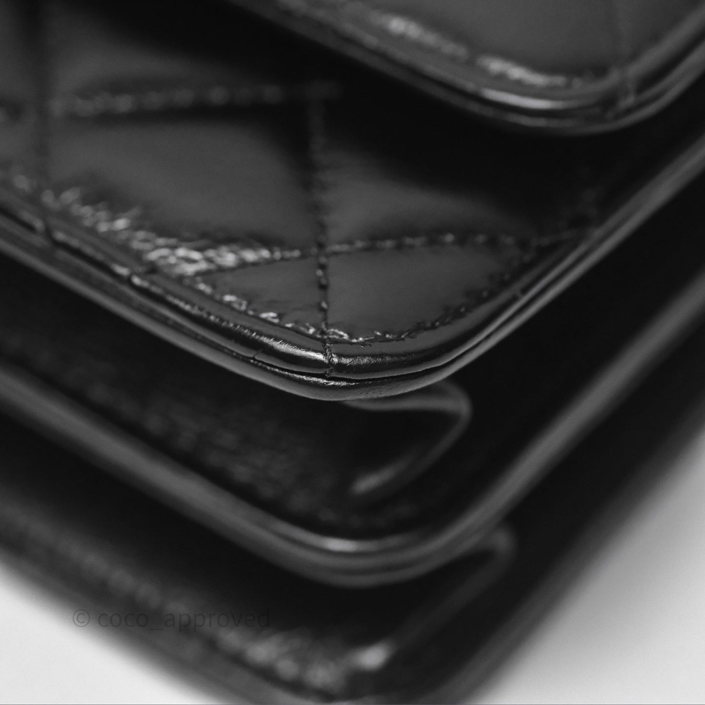 Chanel Mini Crystal Top Handle Wallet On Chain WOC Black Calfskin Gun Metal Hardware 23K