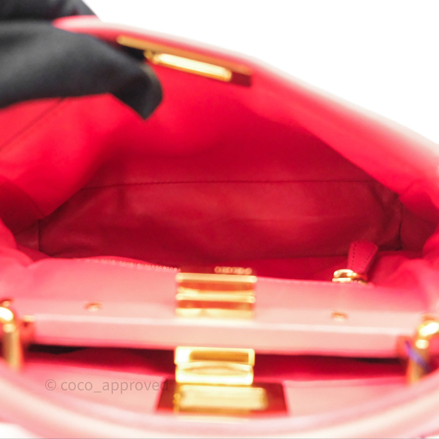 Fendi Nappa Mini Peekaboo Bag Hot Pink