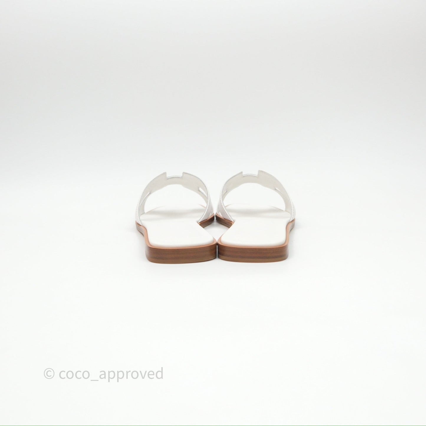 Hermès Oran Sandals in White Size 36.5
