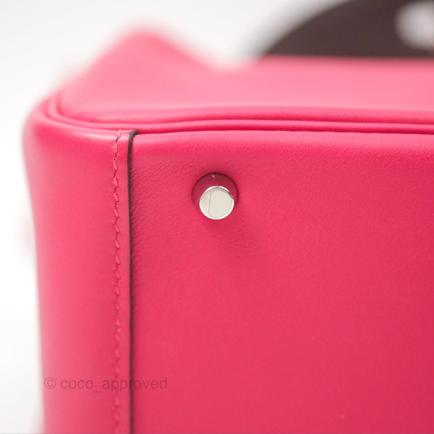 Hermès Mini Lindy 20 Framboise / Rouge Sellier Swift Palladium Hardware