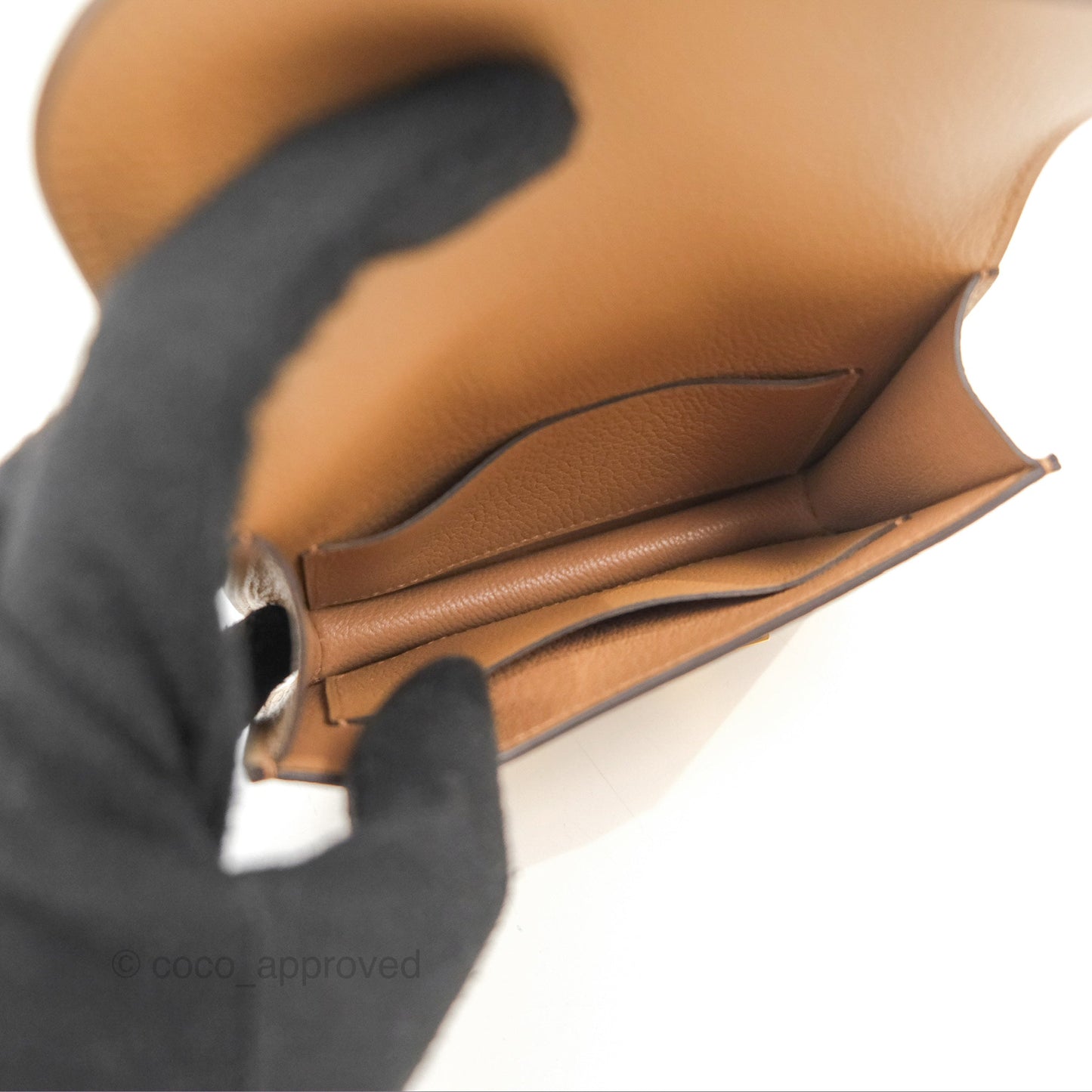 Hermès Constance Slim Wallet Chai/Lime Evercolor Gold Hardware