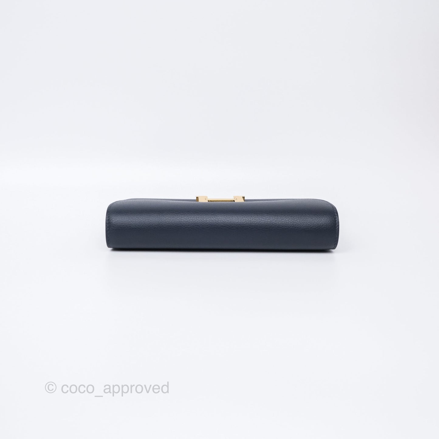 Hermès Constance Long To Go Wallet Blue Nuit 2Z Evercolor Gold Hardware