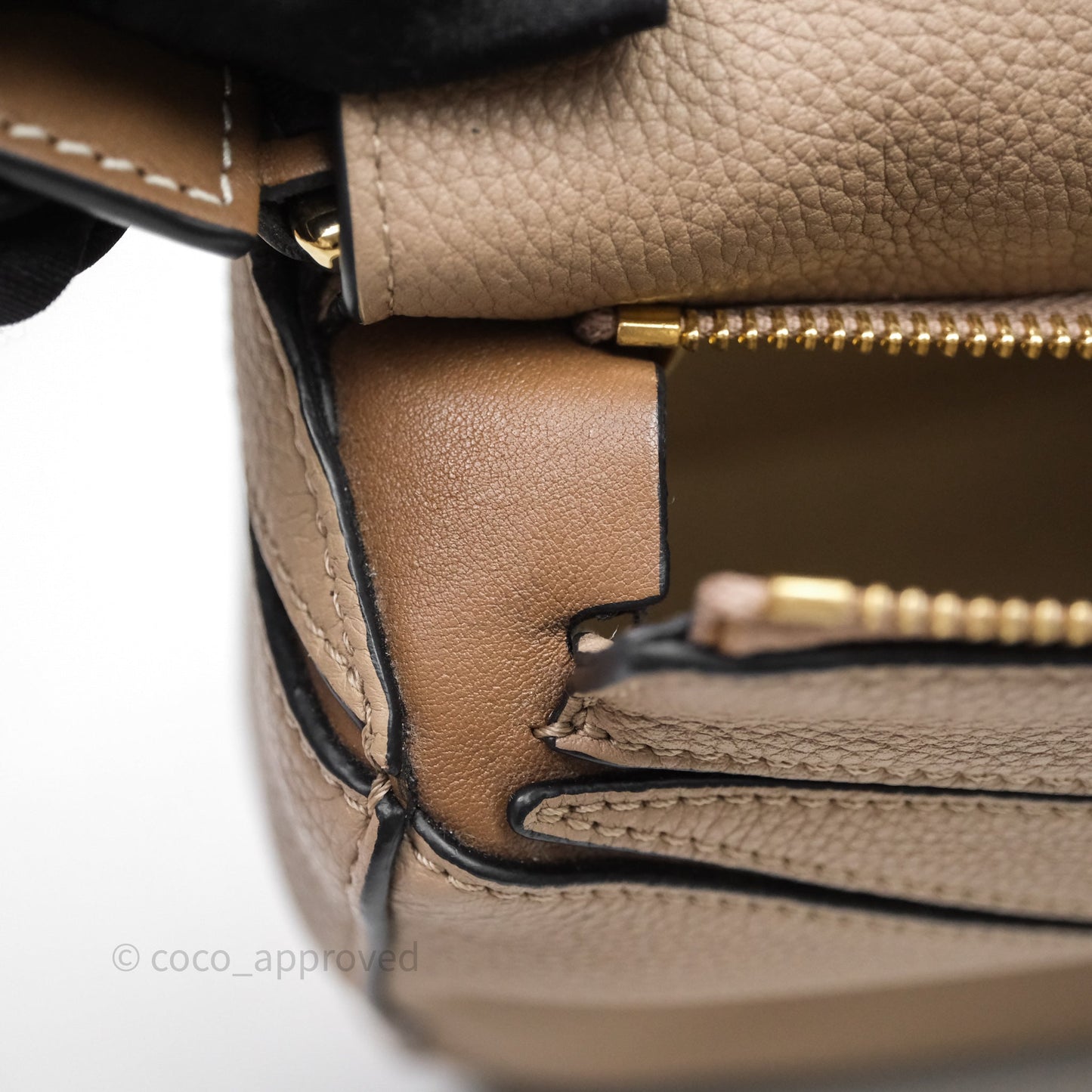 Loewe Small Puzzle Bag Sand Mink Grained Calfskin