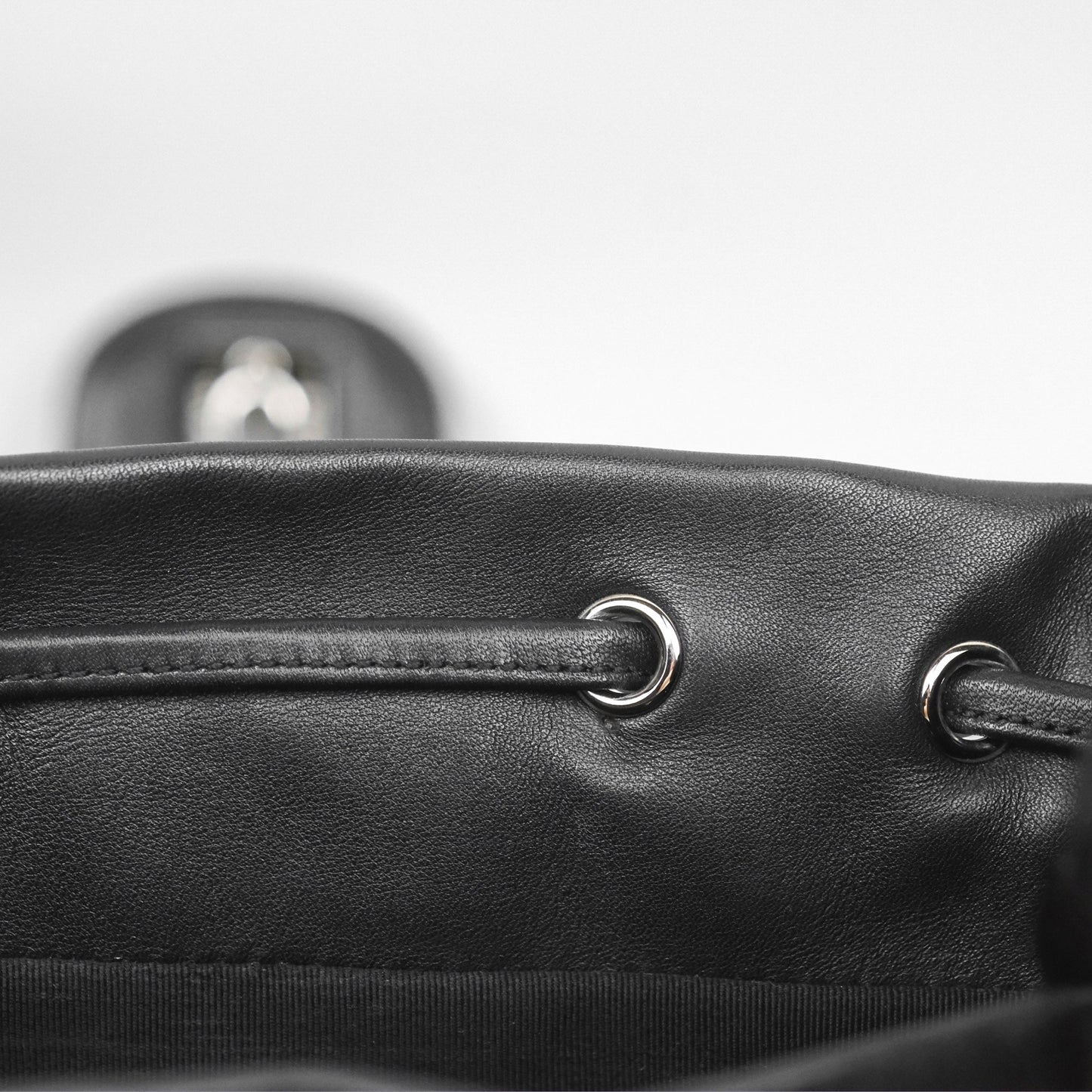 Chanel Medium Chevron Urban Spirit Backpack Black Calfskin Silver Hardware