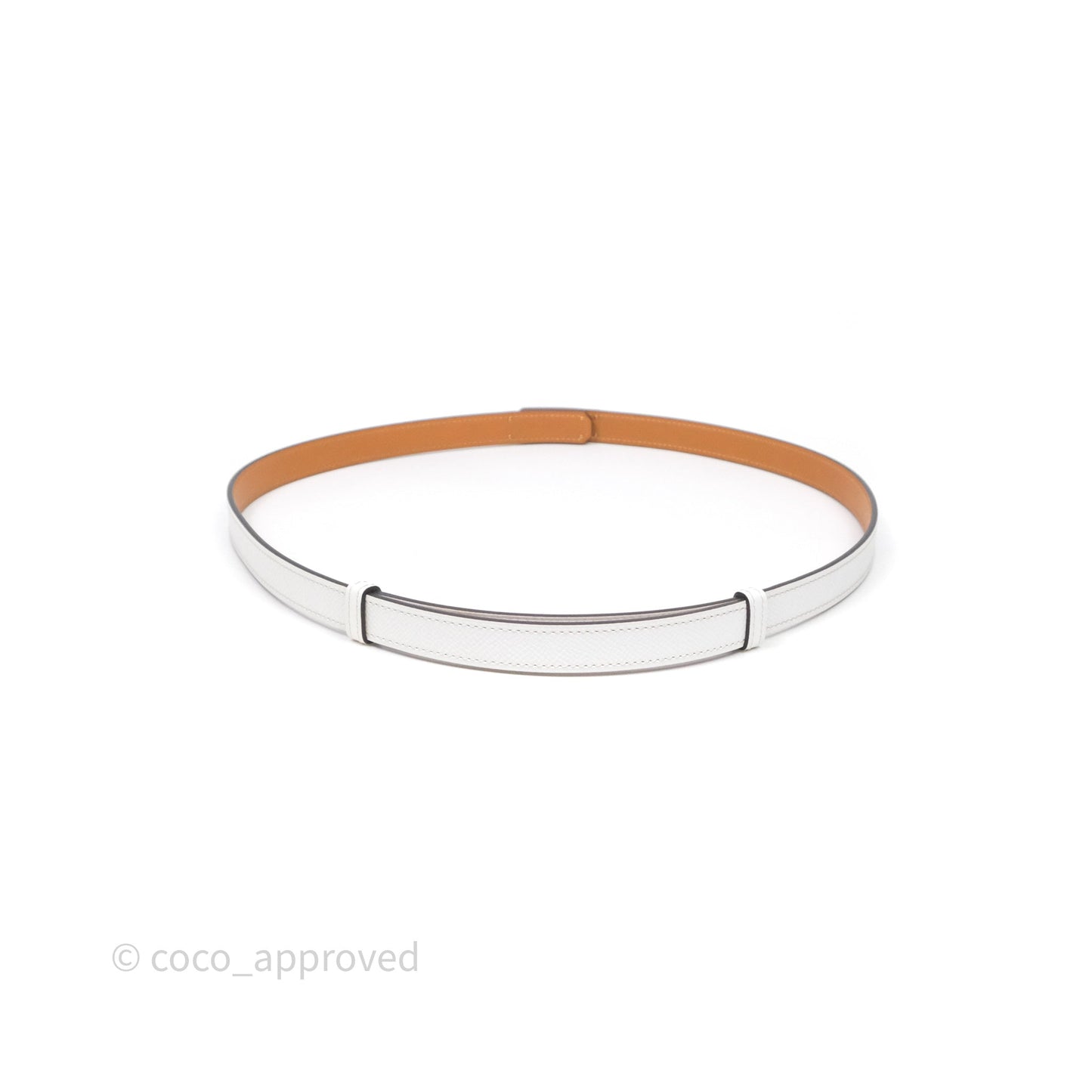 Hermès Kelly Buckle Belt Blanc Epsom Gold Hardware