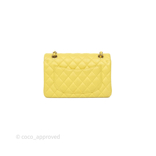 Chanel Small Classic Flap Quilted Yellow Caviar Gold Hardware