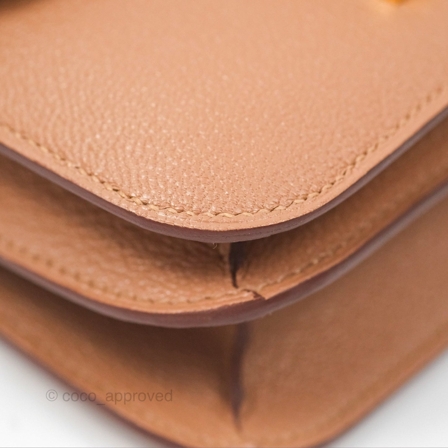 Hermès Constance Mini 18cm Mirror Quebracho Chevre Mysore Gold Hardware