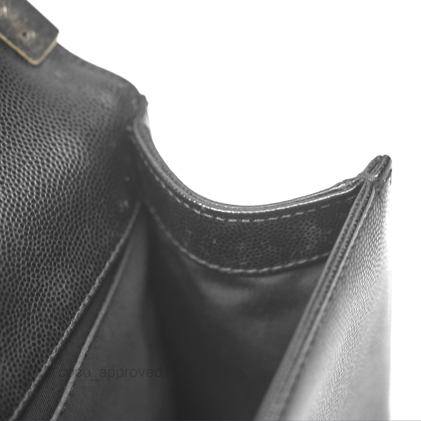 Chanel Medium Boy Quilted Black Caviar Ruthenium Hardware