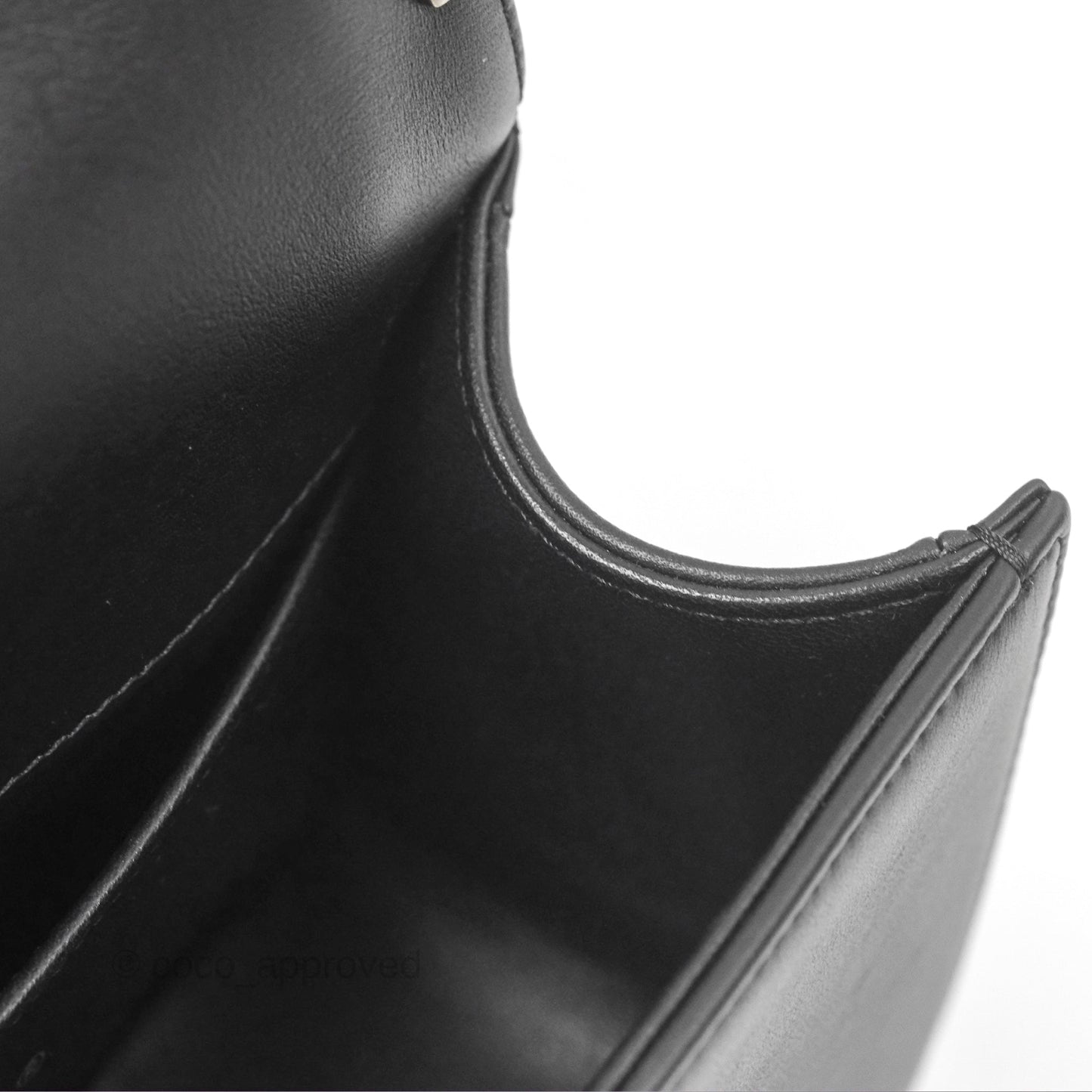 Chanel Small Boy Black Calfskin Ruthenium Hardware
