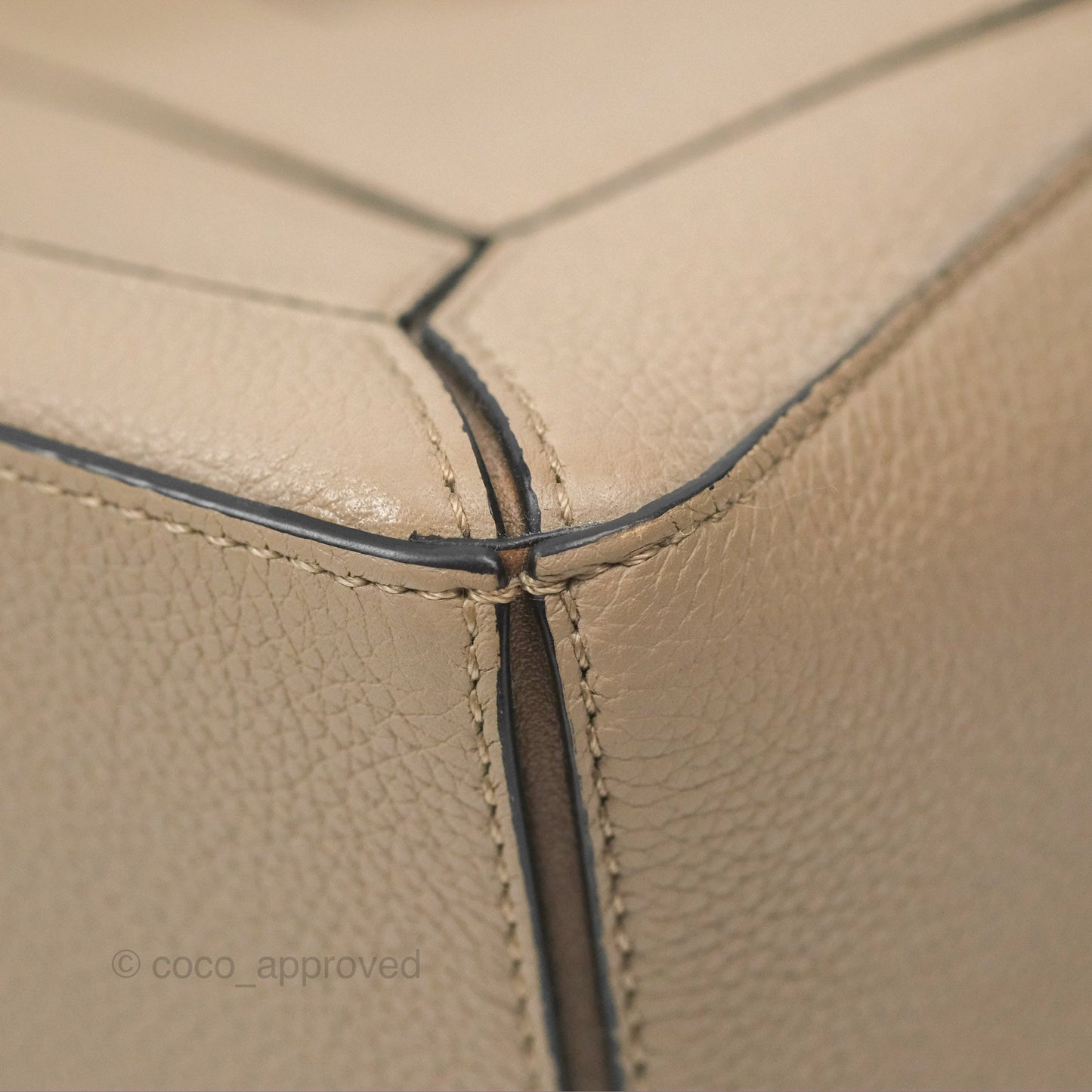 Loewe Small Puzzle Bag Sand Mink Grained Calfskin