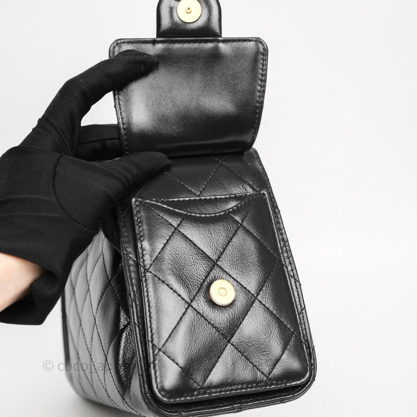 Chanel Mini 25 Black Bag Calfskin Mixed Hardware