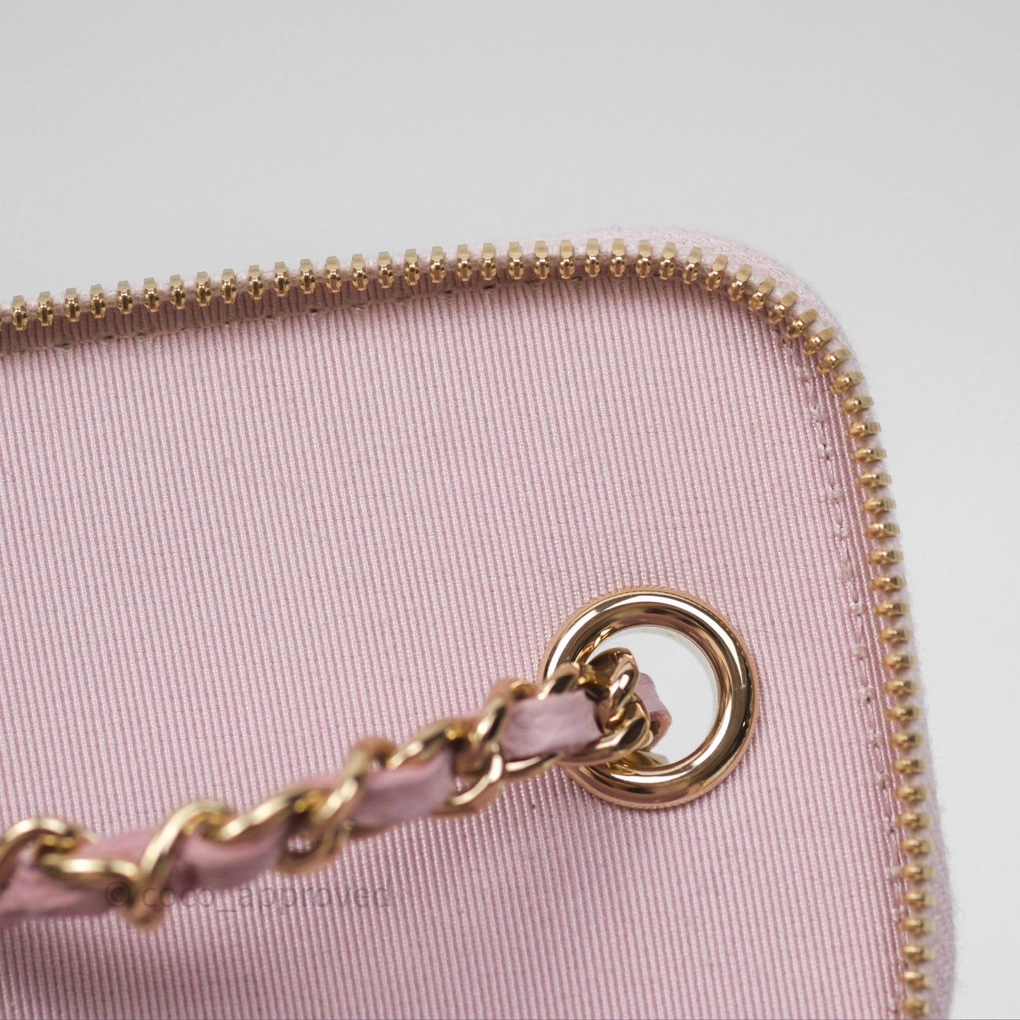 Chanel Mini Vanity With Chain Lilac Caviar Gold Hardware
