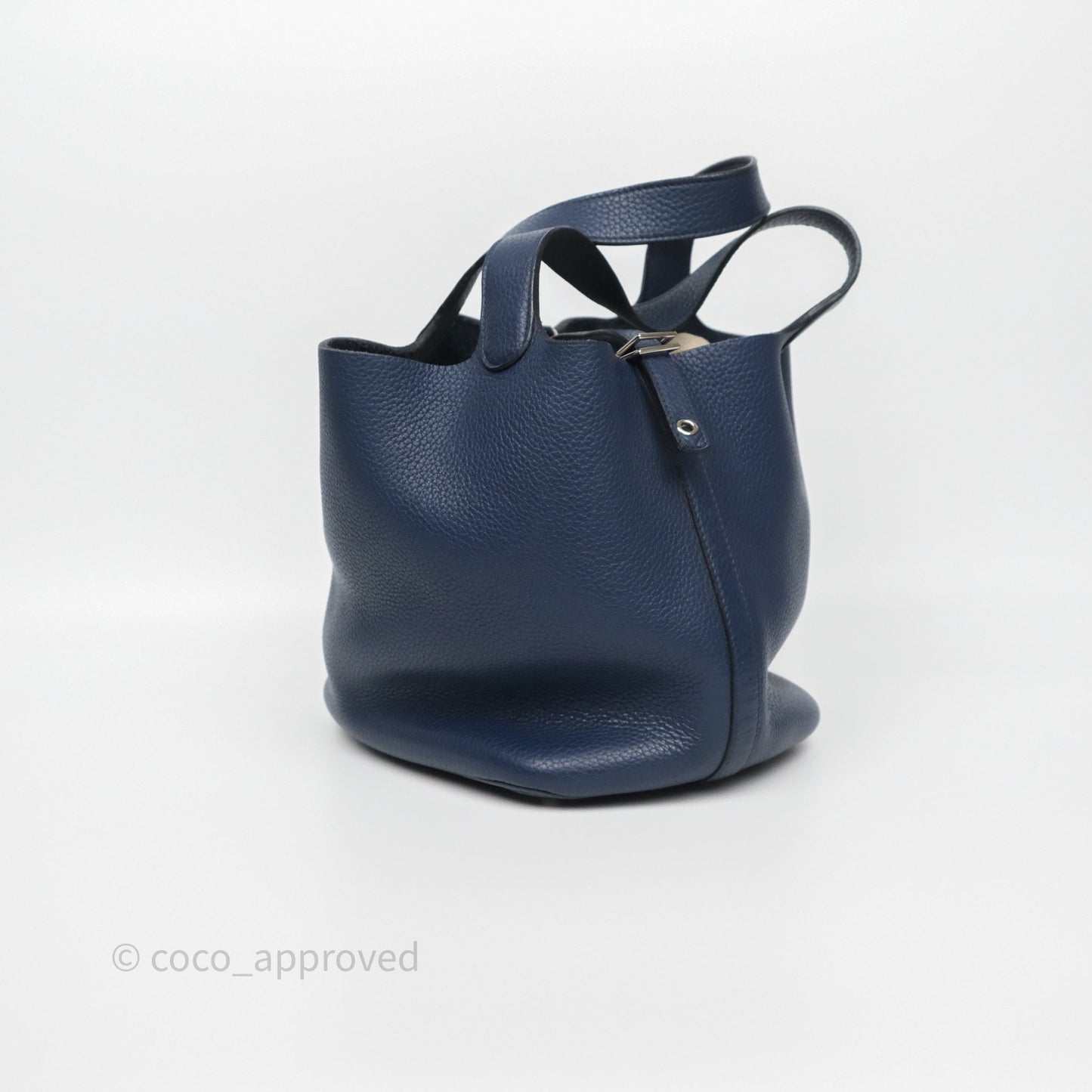 Hermès Picotin 22 Bleu Nuit 2Z Clemence Palladium Hardware