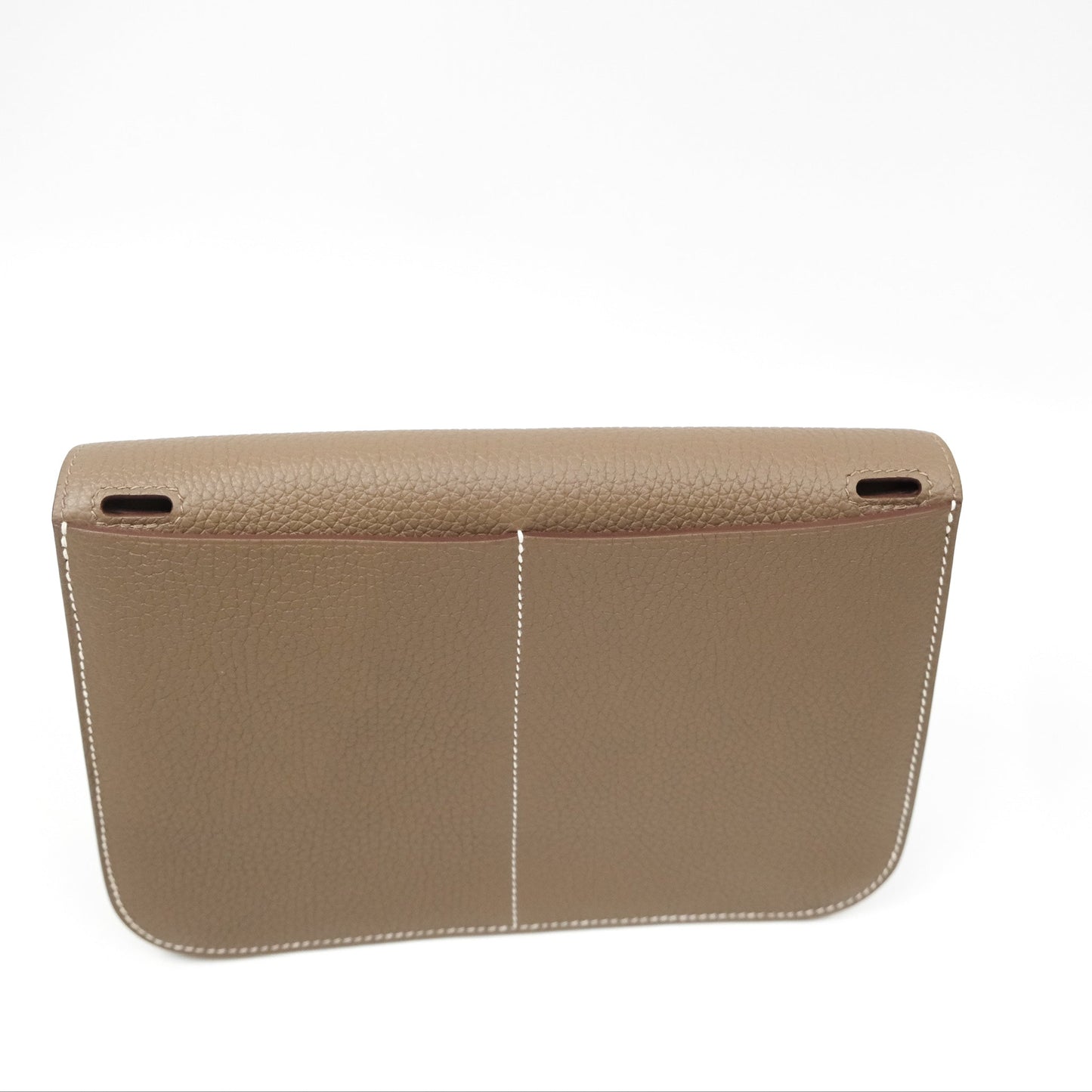 Hermès Halzan 25 Etoupe Clemence Palladium Hardware