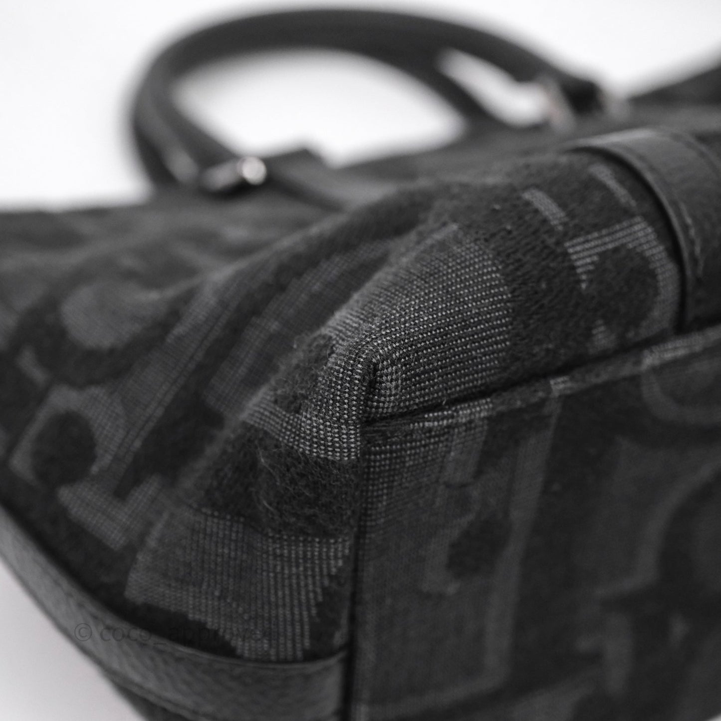 Christian Dior Oblique Jacquard Weekender Black Bag