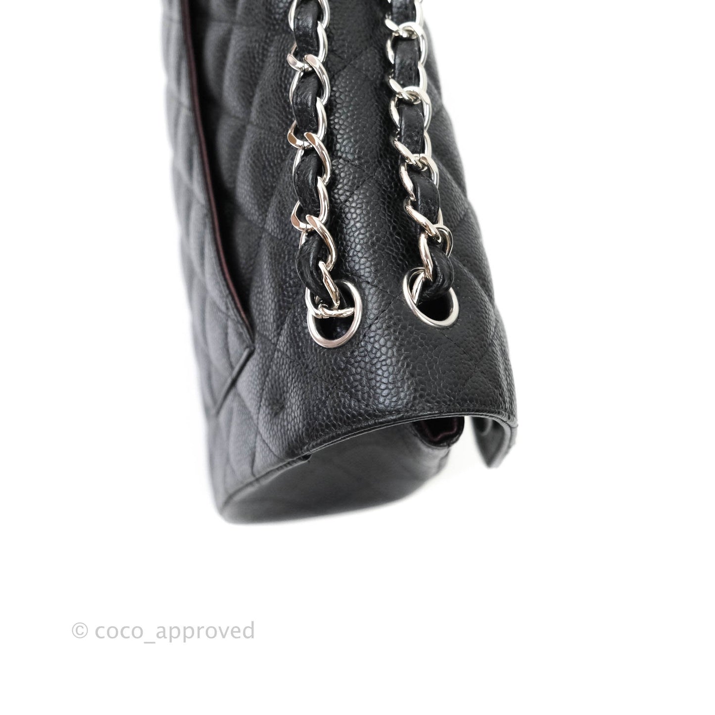 Chanel Jumbo Double Flap Black Caviar Silver Hardware⁣⁣