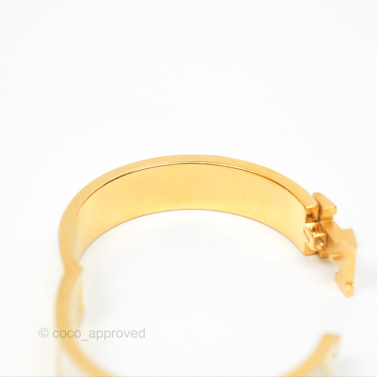 Hermès Clic H Bracelet White Gold Hardware PM