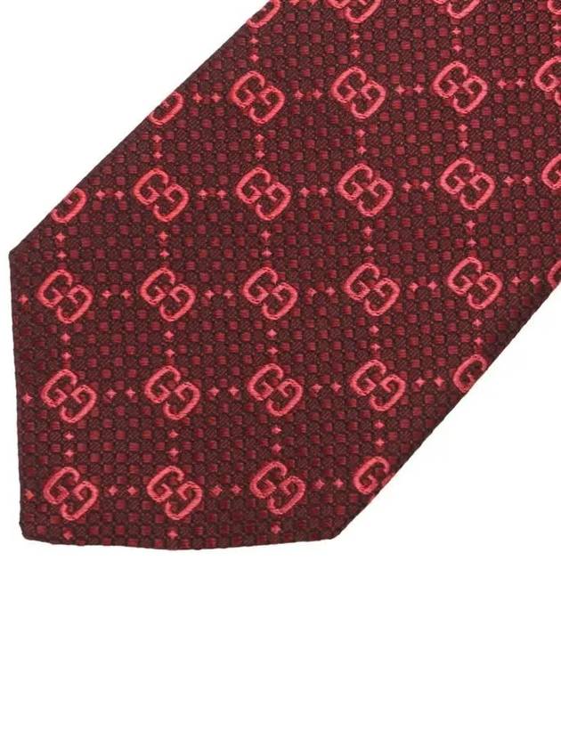 Luxury Gucci Trending 2025 GG Silk Jacquard Tie Bordeaux