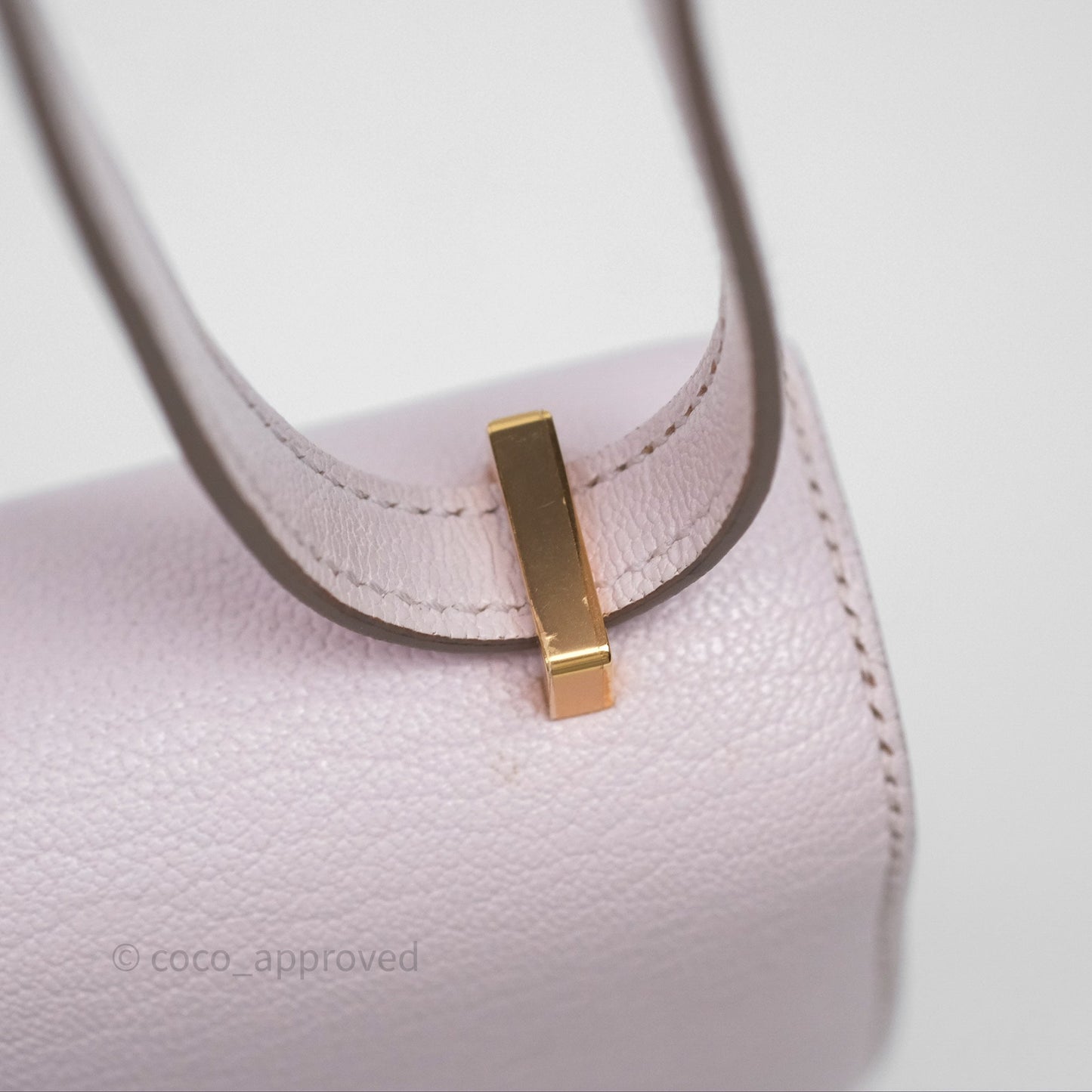 Hermès Constance Mini 18cm Mauve Pale Chevre Mysore Rose Gold Hardware