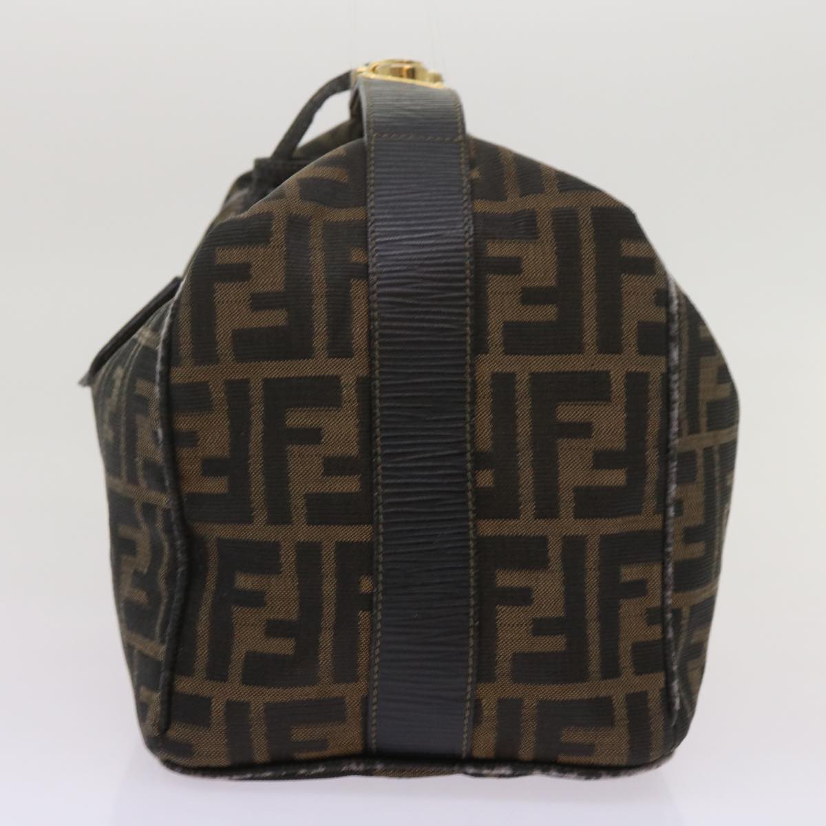 Luxury FendiZucca Canvas Vanity Hand Bag Brown Black69040