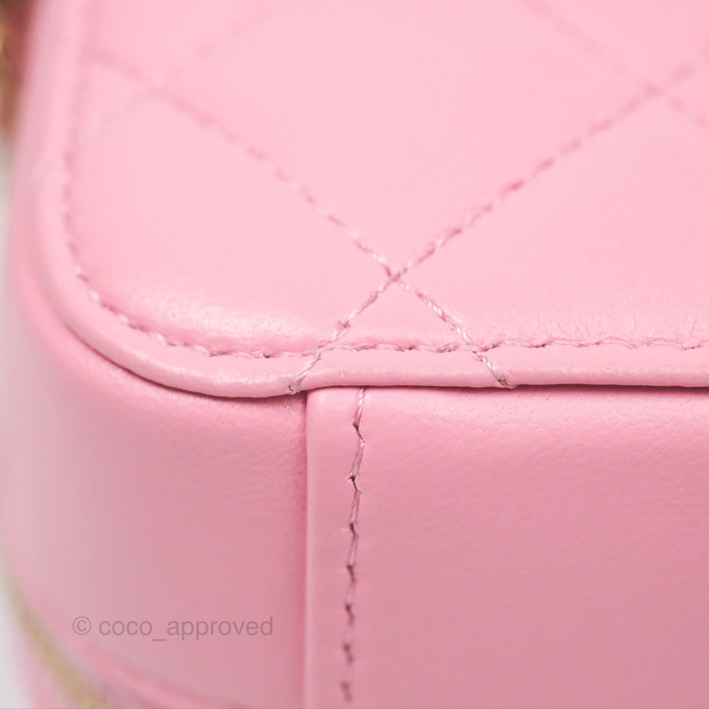 Chanel Camera Case Quilted Pink Lambskin Gold Hardware