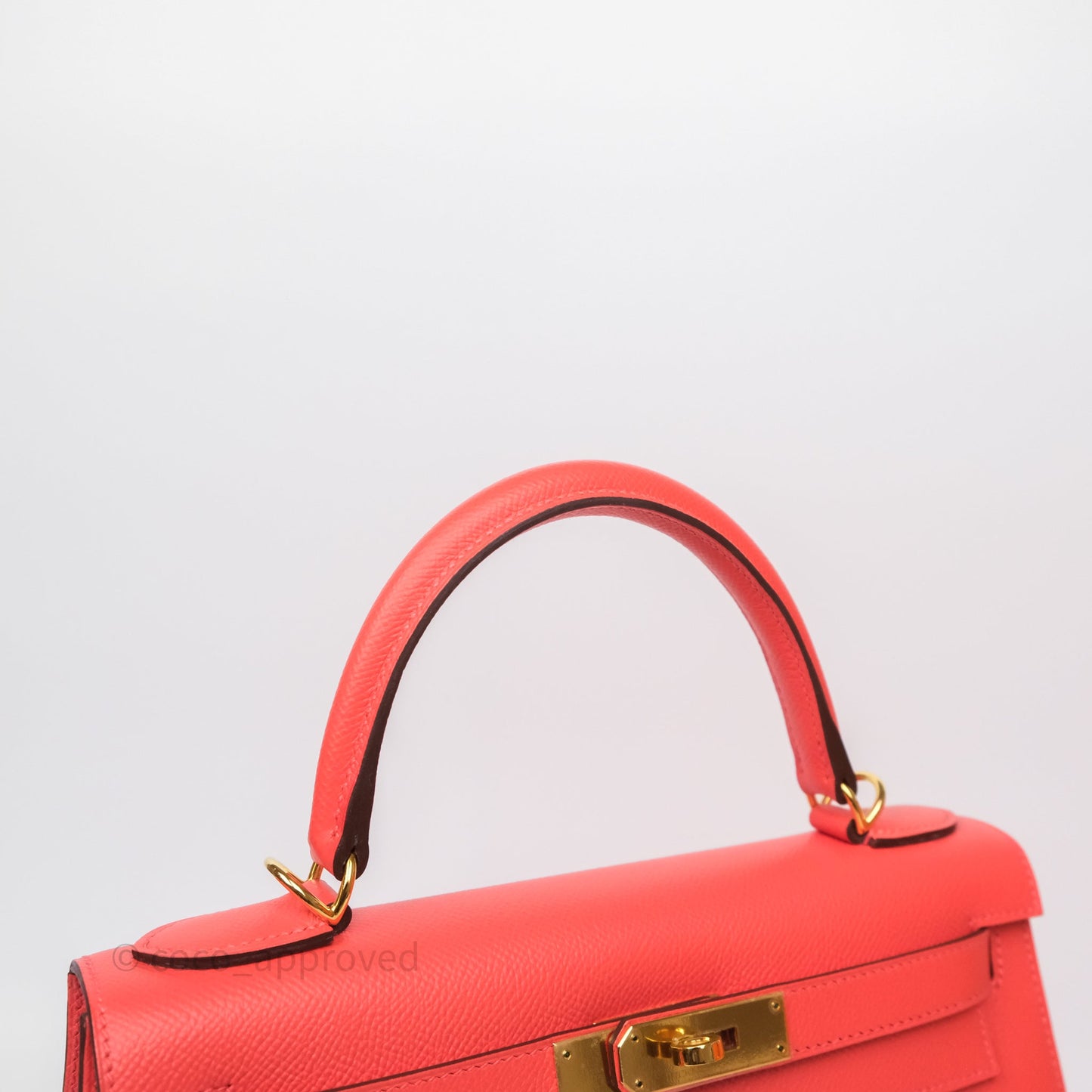 Hermès Sellier Kelly 28 Rose Jaipur Epsom Gold Hardware