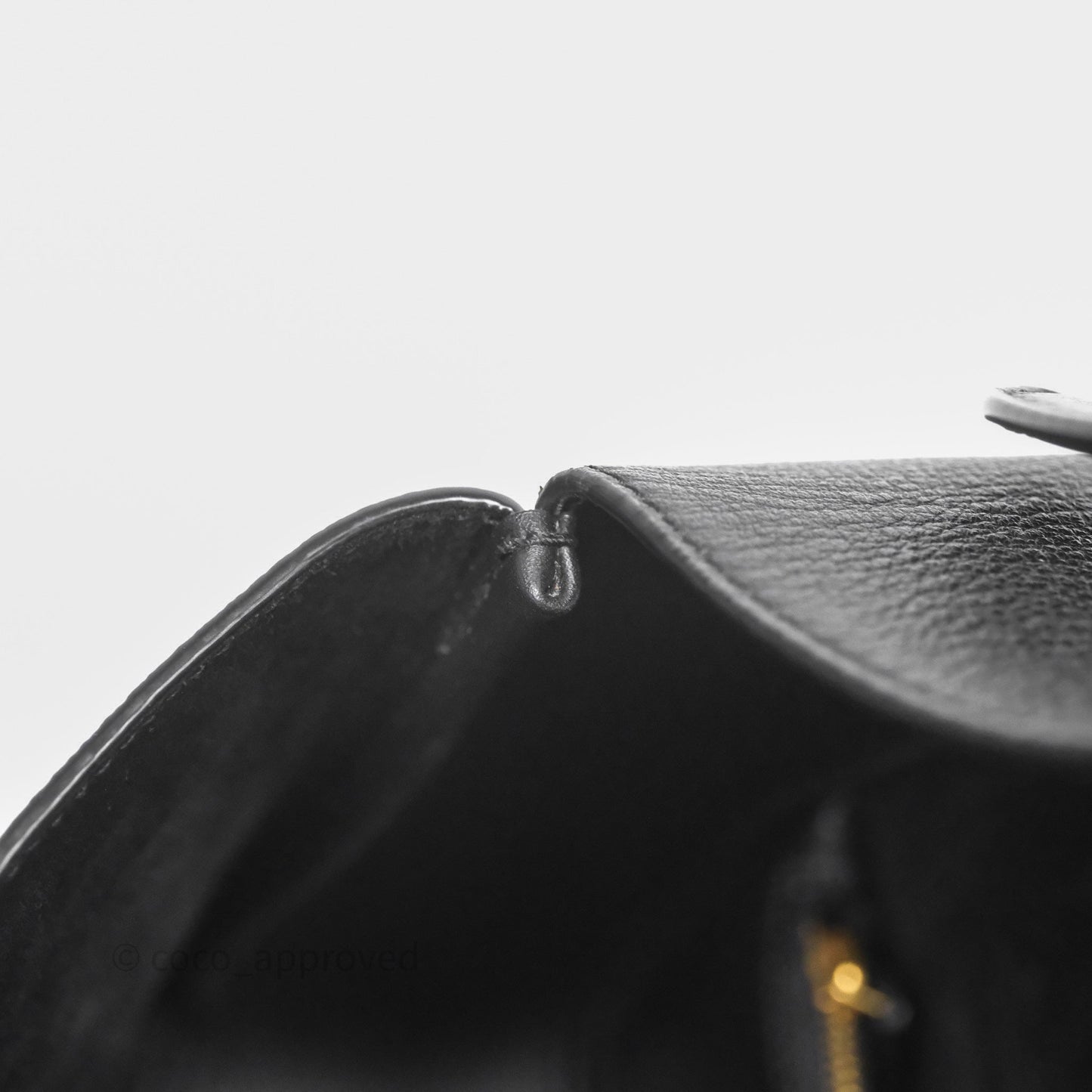 Saint Laurent LE 5 à 7 Supple Small Black Grained Leather Gold Hardware