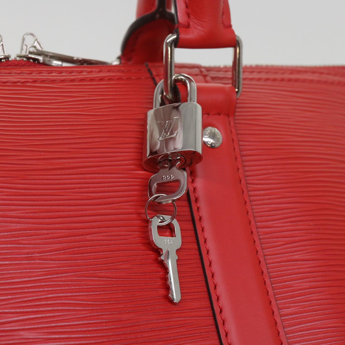 LOUIS VUITTON Epi Supreme Keepall Bandouliere 45 Bag Red M53419 LV 69102S
