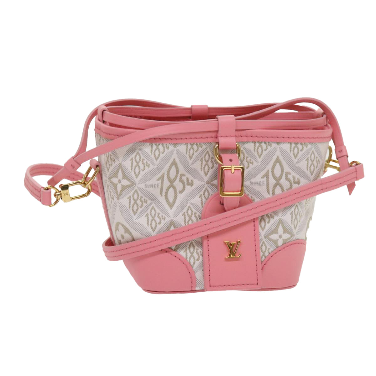 LOUIS VUITTON Pre Owned 1854 Print Noe Perth Bag Pink M81112 LV 69112SA