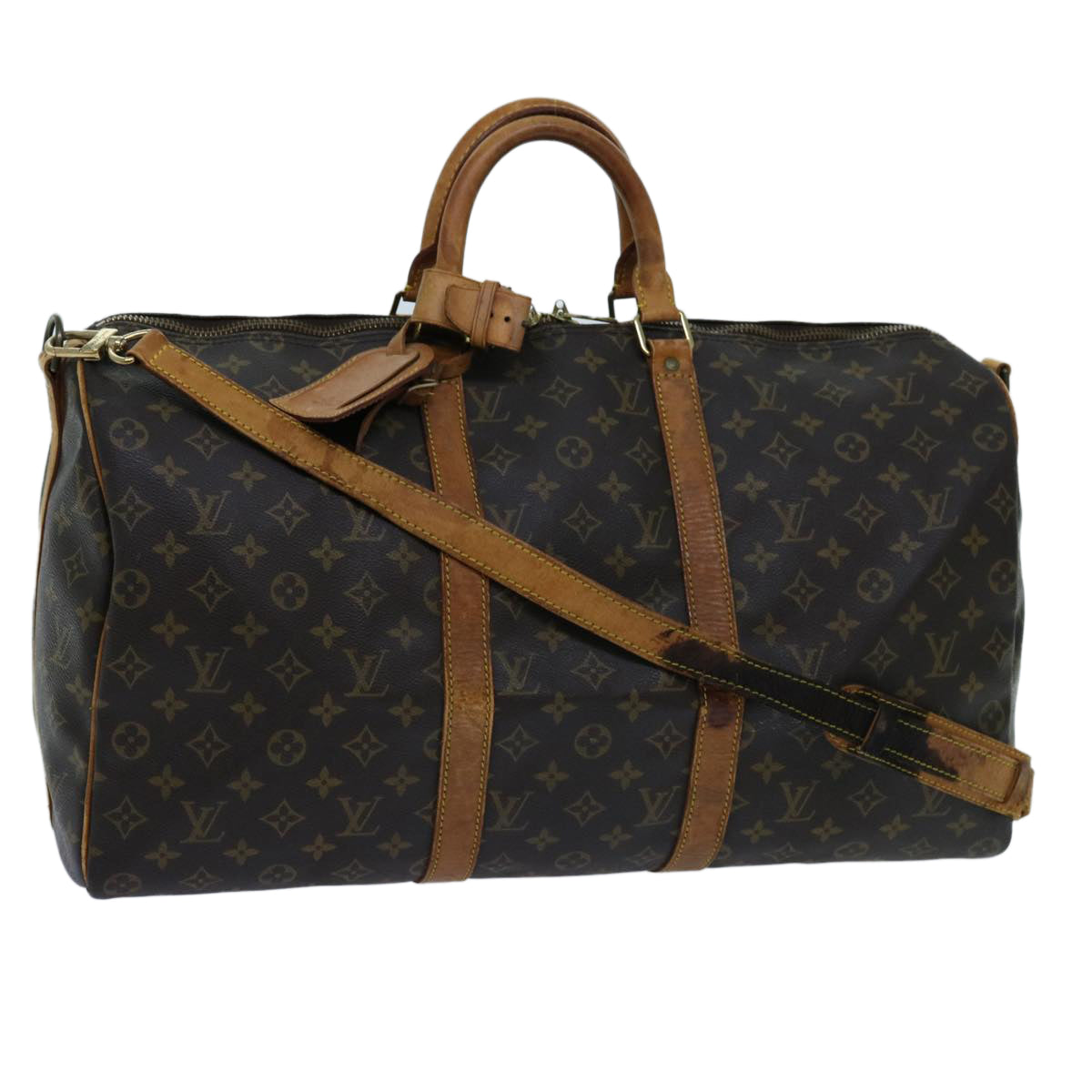 LOUIS VUITTON Monogram Keepall Bandouliere 50 Boston Bag M41416 LV 69122