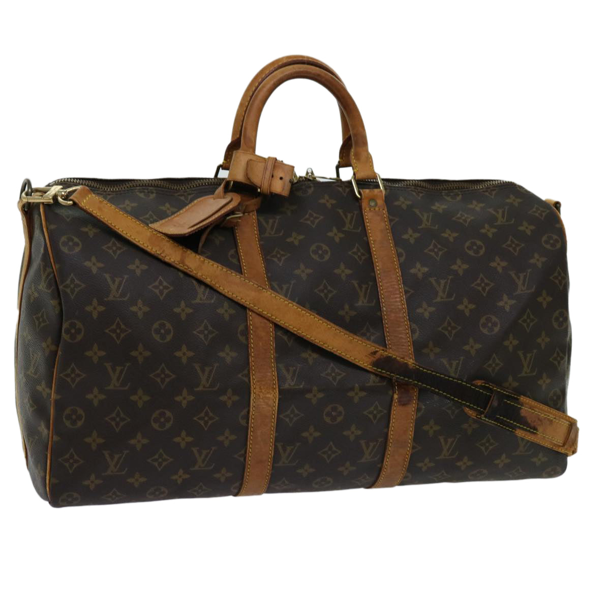 LOUIS VUITTON Monogram Keepall Bandouliere 50 Boston Bag M41416 LV 69122