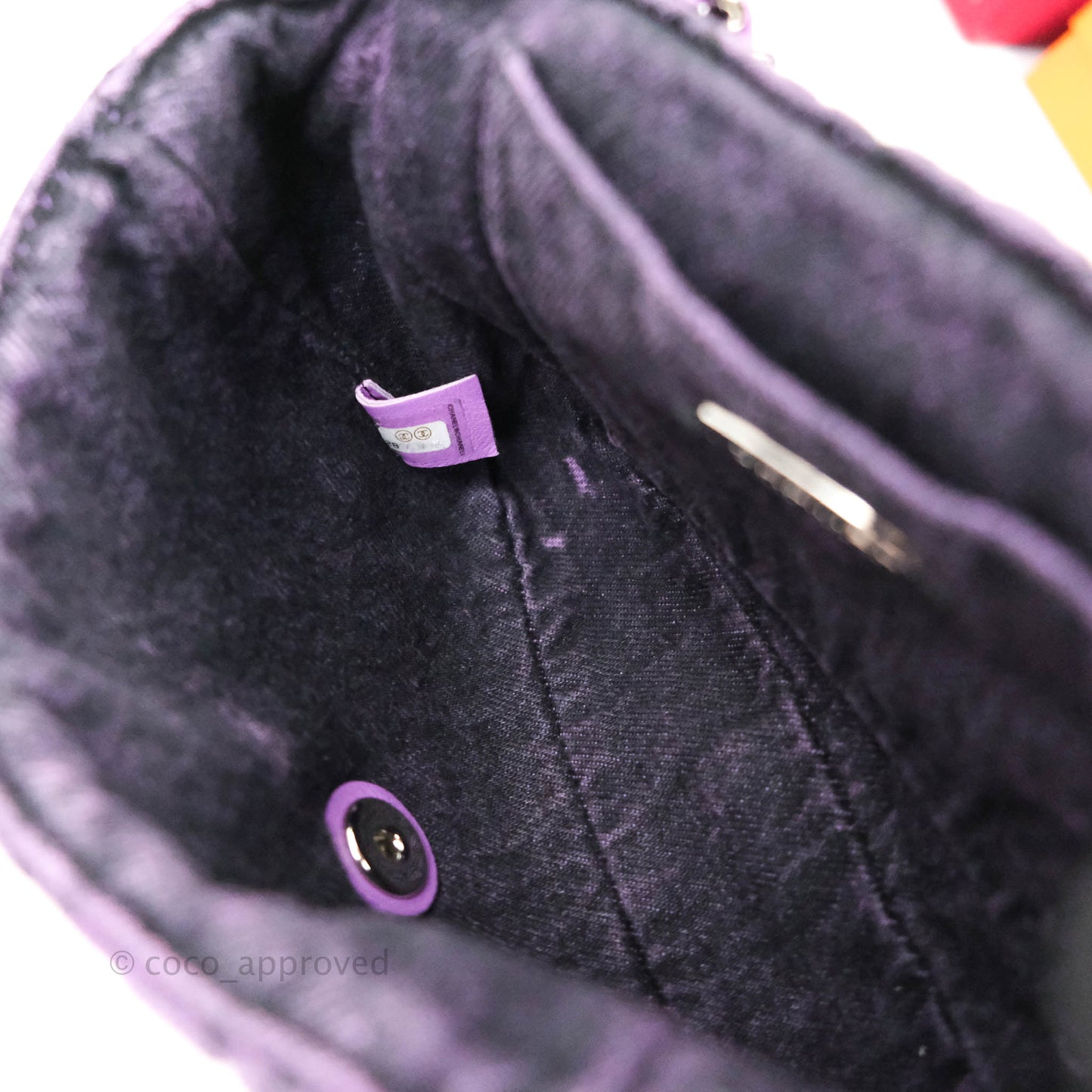Chanel Denimpression Quilted Small Flap Purple Black