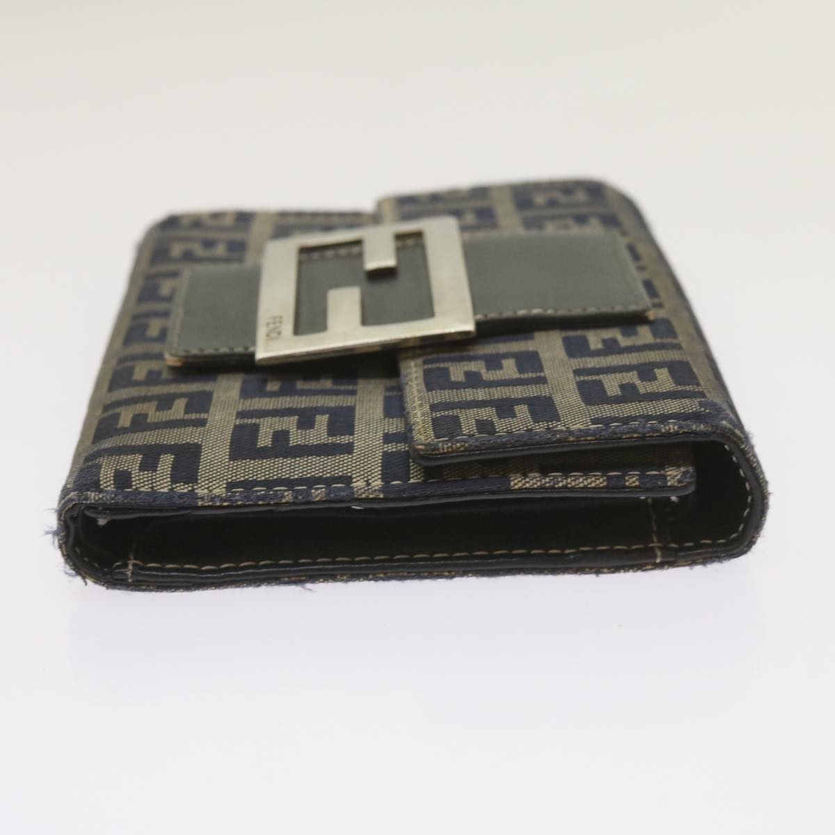 Luxury FendiZucchino Canvas Wallet Navy69148