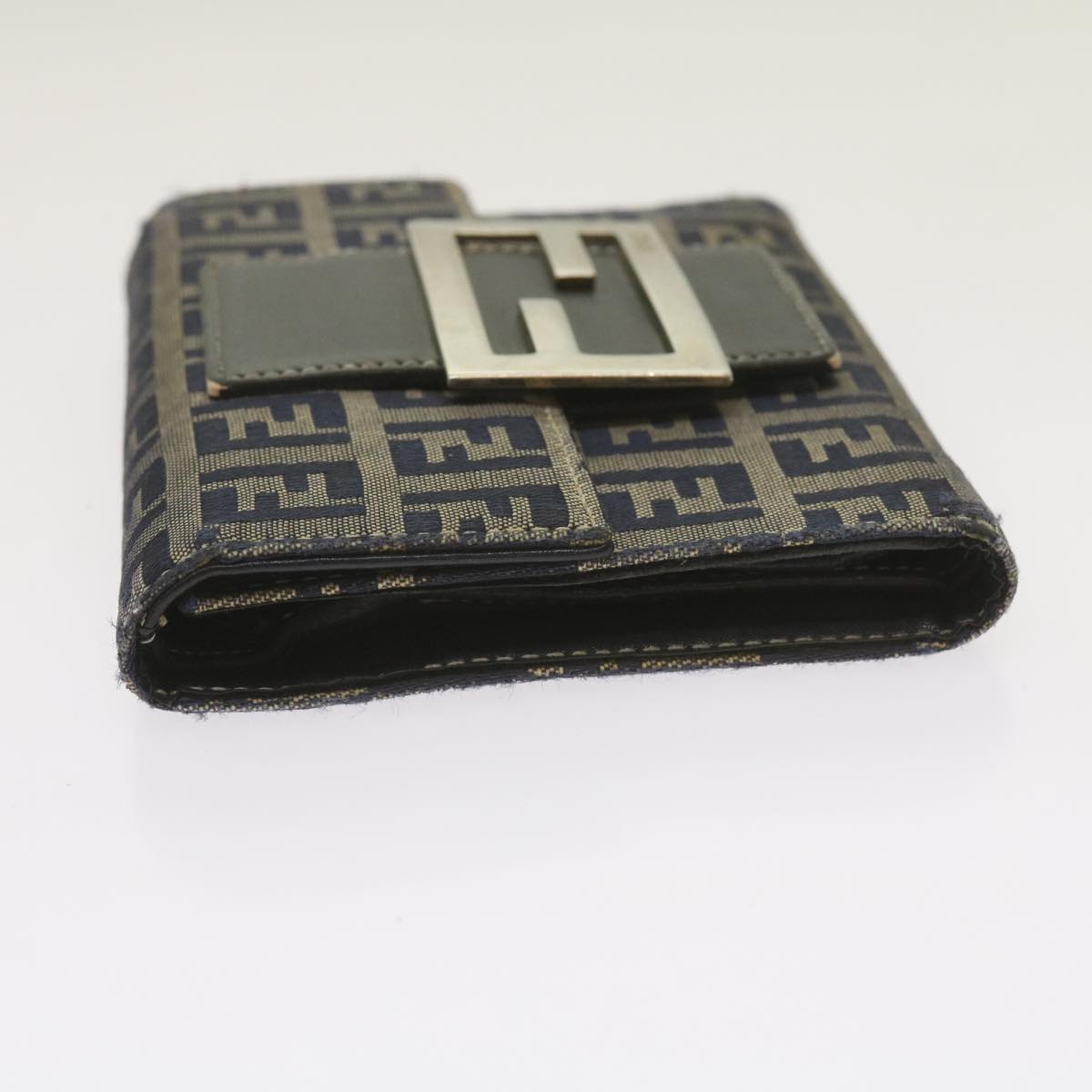 Luxury FendiZucchino Canvas Wallet Navy69148