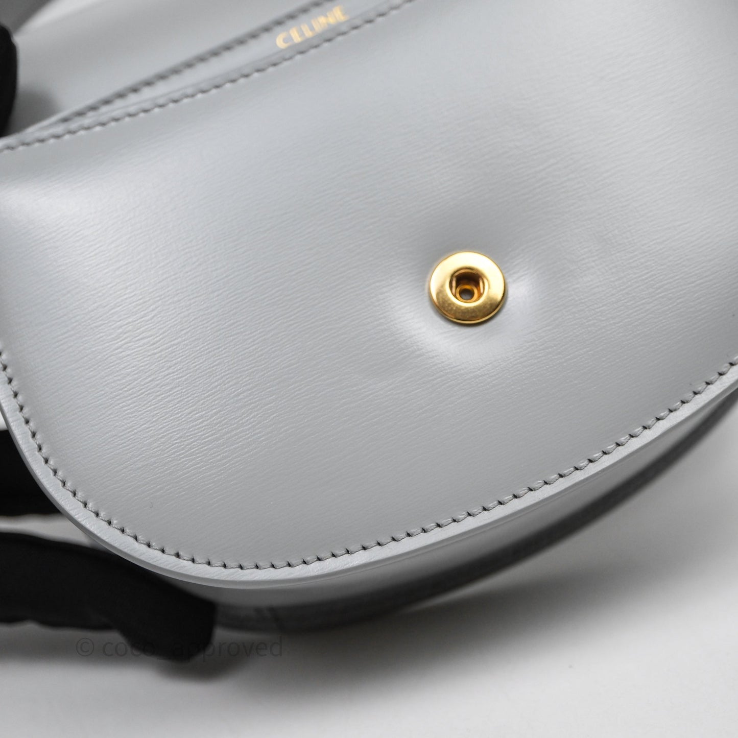 Celine Mini Besace Clea Grey Shiny Calfskin