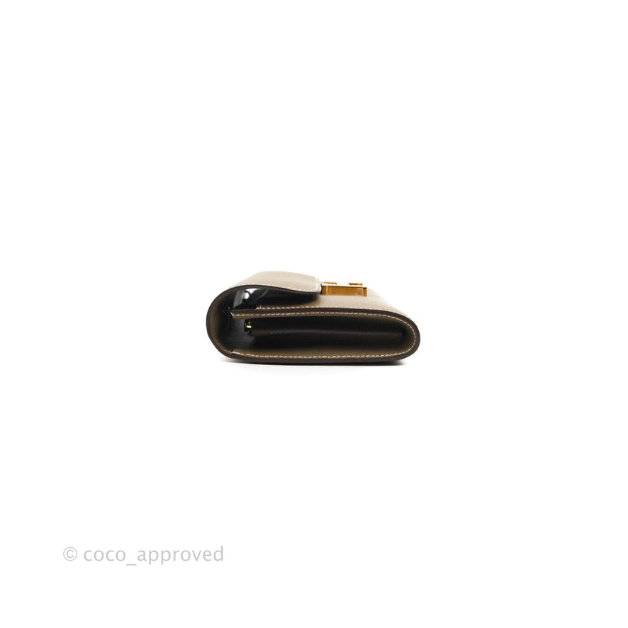 Hermès Constance Long To Go Wallet Etoupe Epsom Gold Hardware