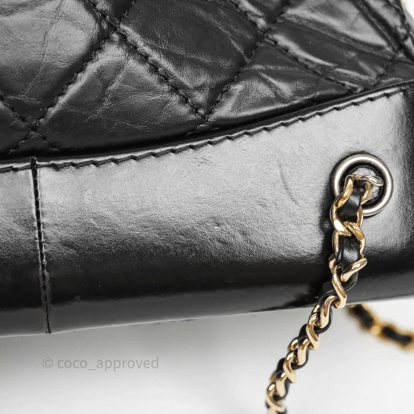Chanel Small Gabrielle Backpack Black Aged Calfskin