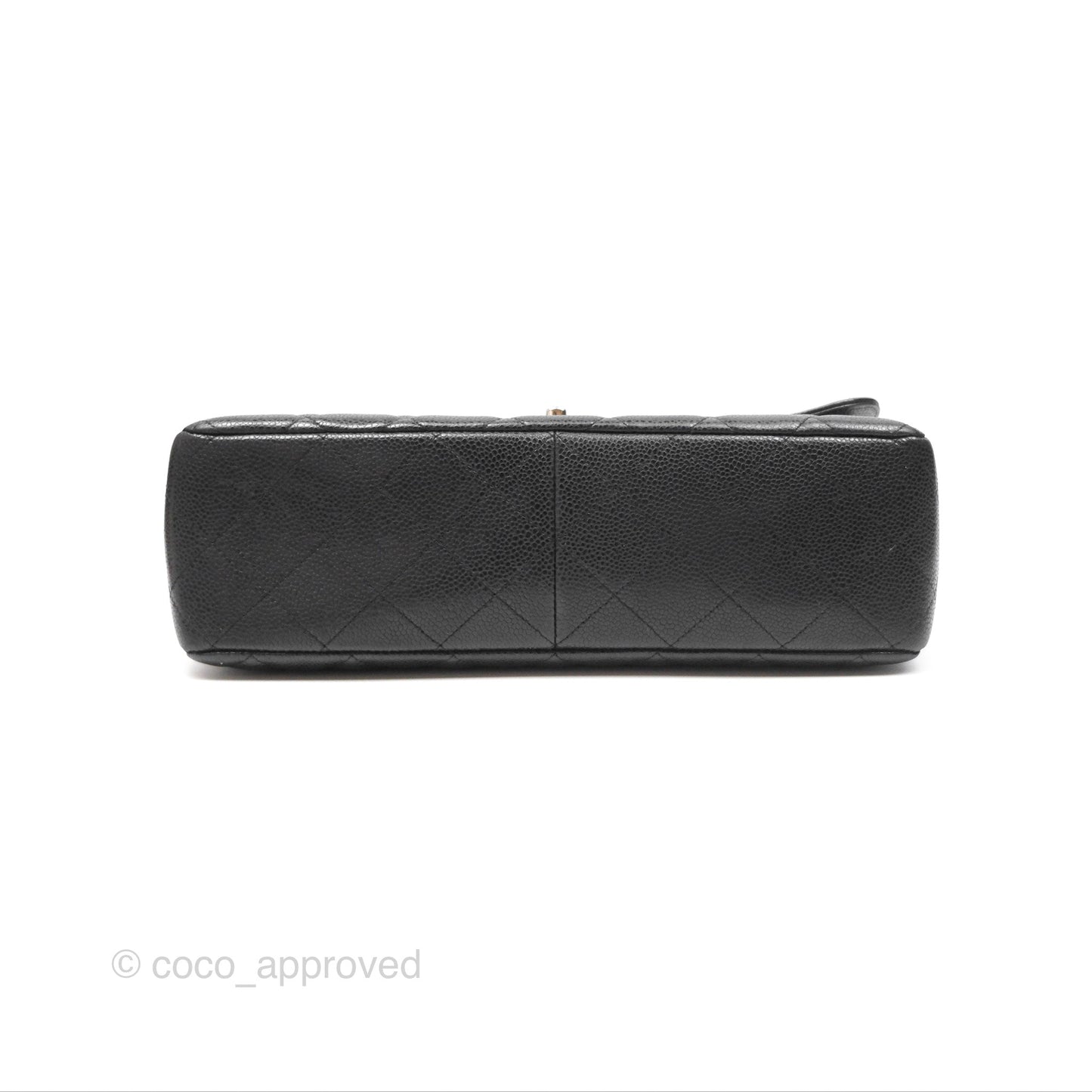 Chanel Jumbo Single Flap Quilted Black Caviar Silver Hardware